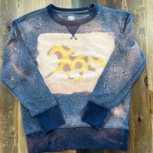 Sunflower Horse Bleach Out Sweat Shirt